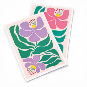 Kaartenset bloem (vier stuks)