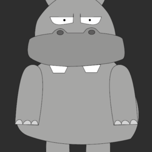 Nijlpaarden kaarten set (vier stuks)